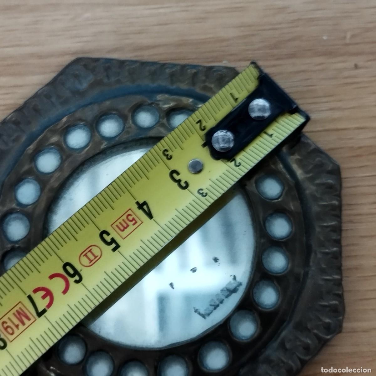 Antig&uuml;edades: ESPEJO METAL / 9 CM / CAL2CEN - Foto 2
