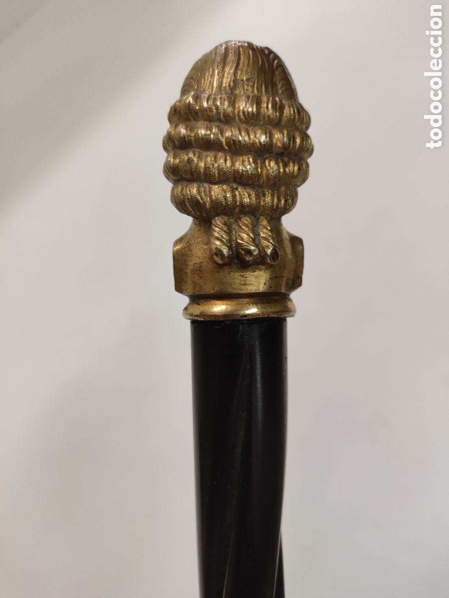 Antig&uuml;edades: Bast&oacute;n bronce y &eacute;bano, busto Bach - Foto 5