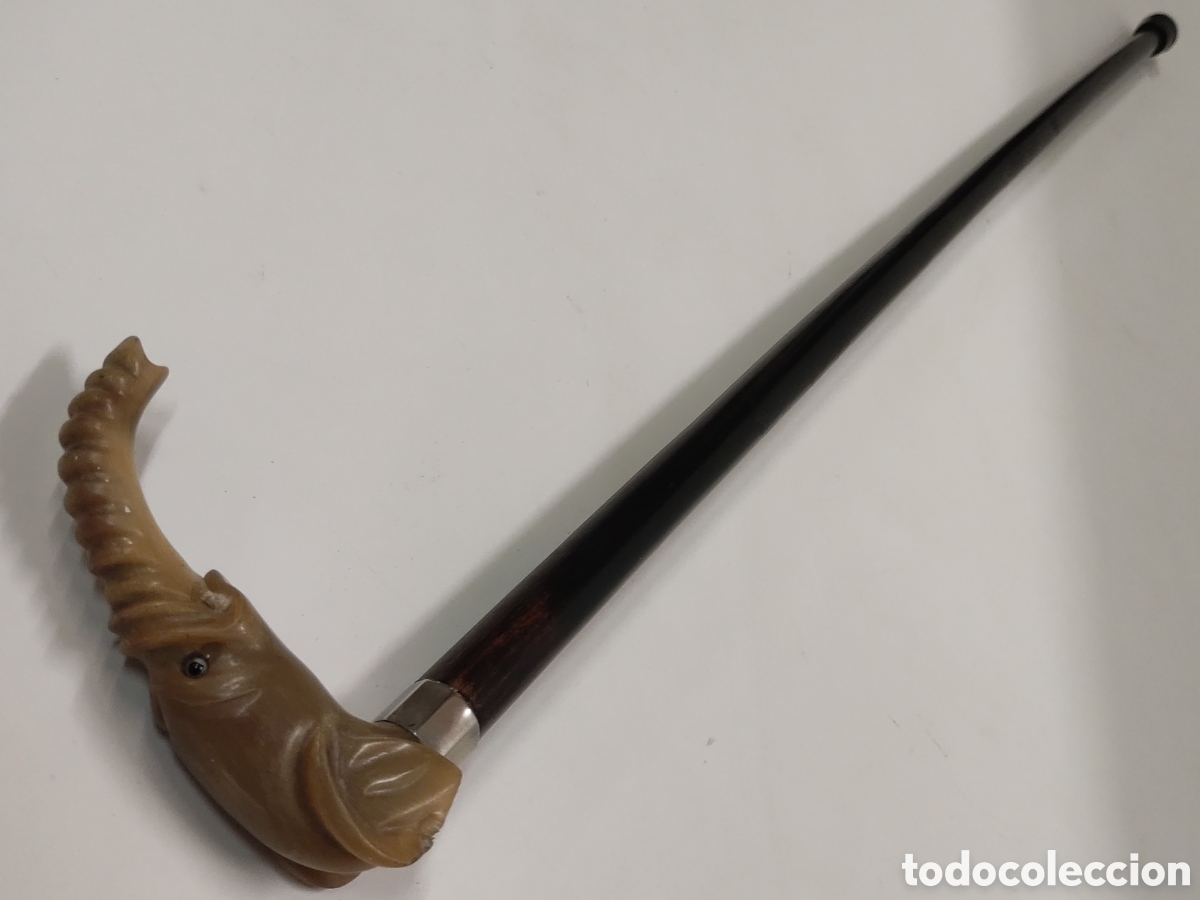 Antig&uuml;edades: Bast&oacute;n cuerno y madera ebonizada - Foto 5