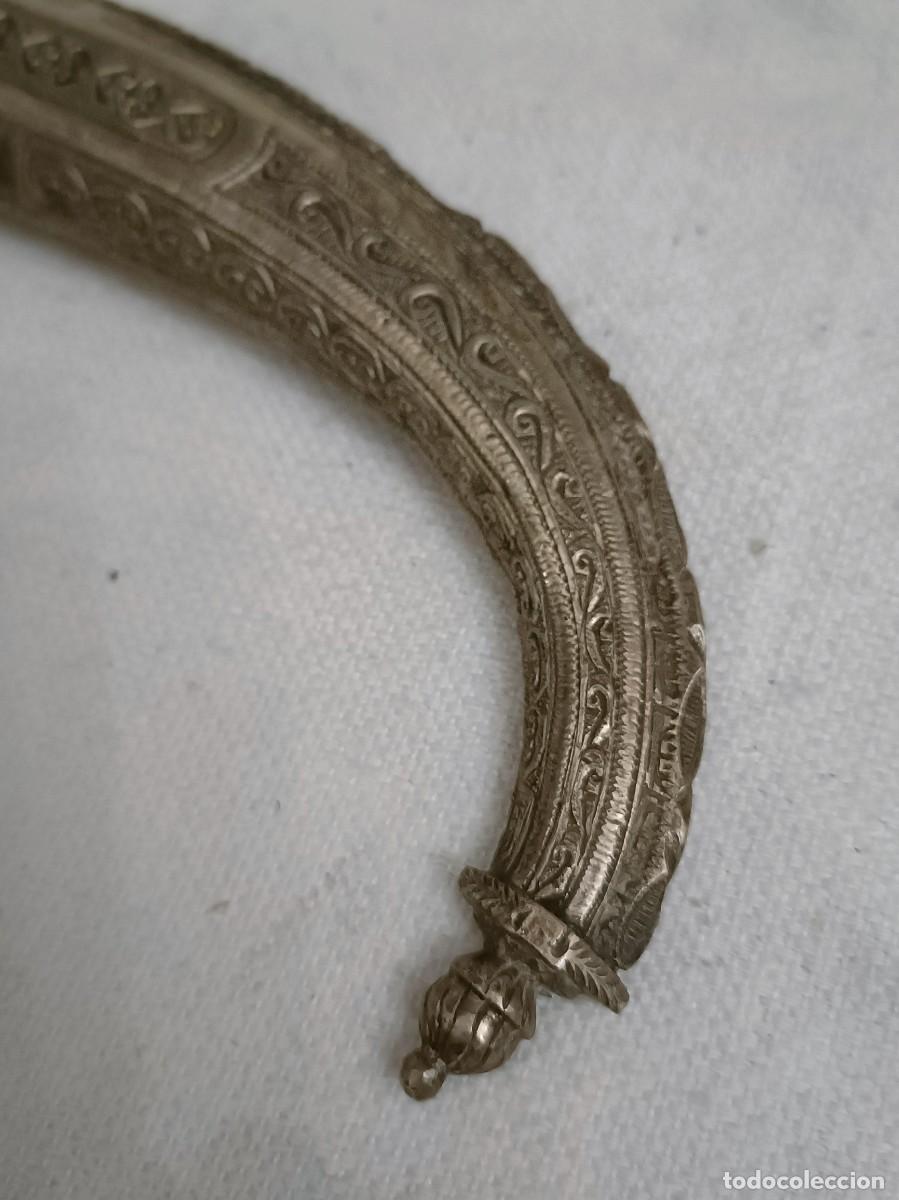 Antig&uuml;edades: Antigua daga de plata y hueso - Foto 4