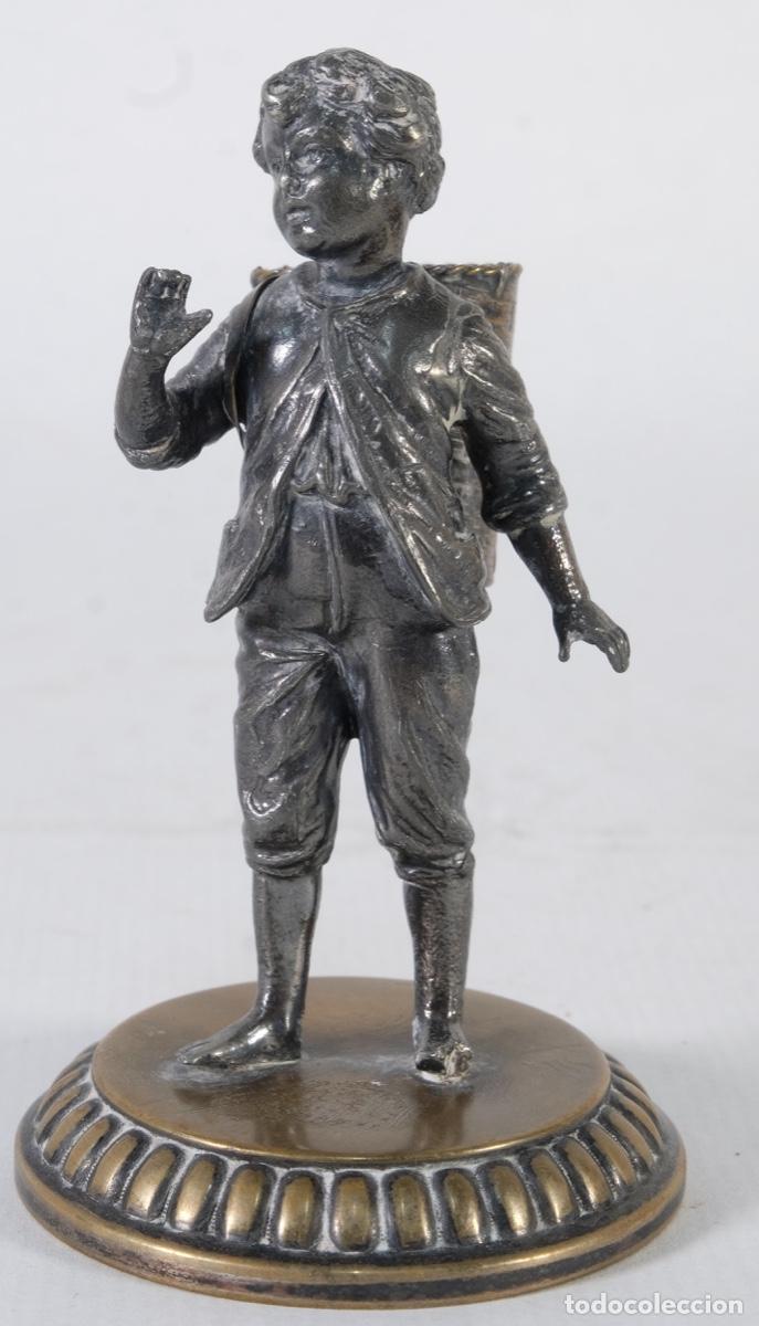 Antig&uuml;edades: Palillero en metal plateado - Foto 1