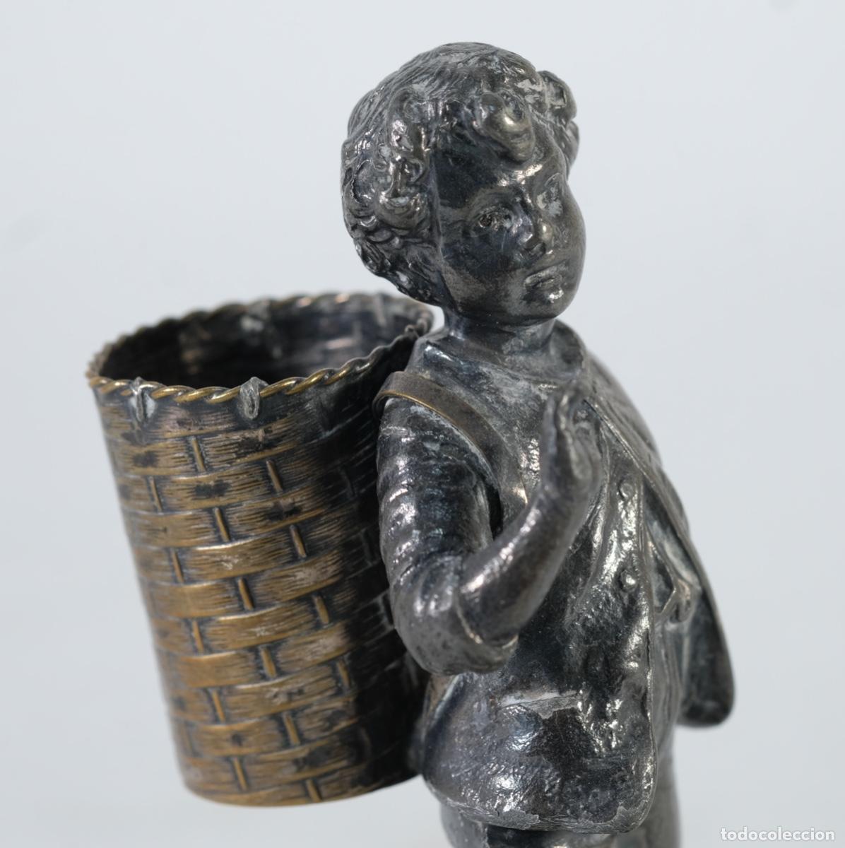 Antig&uuml;edades: Palillero en metal plateado - Foto 6