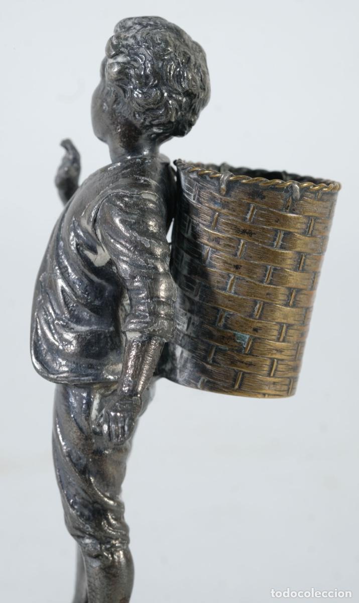 Antig&uuml;edades: Palillero en metal plateado - Foto 10