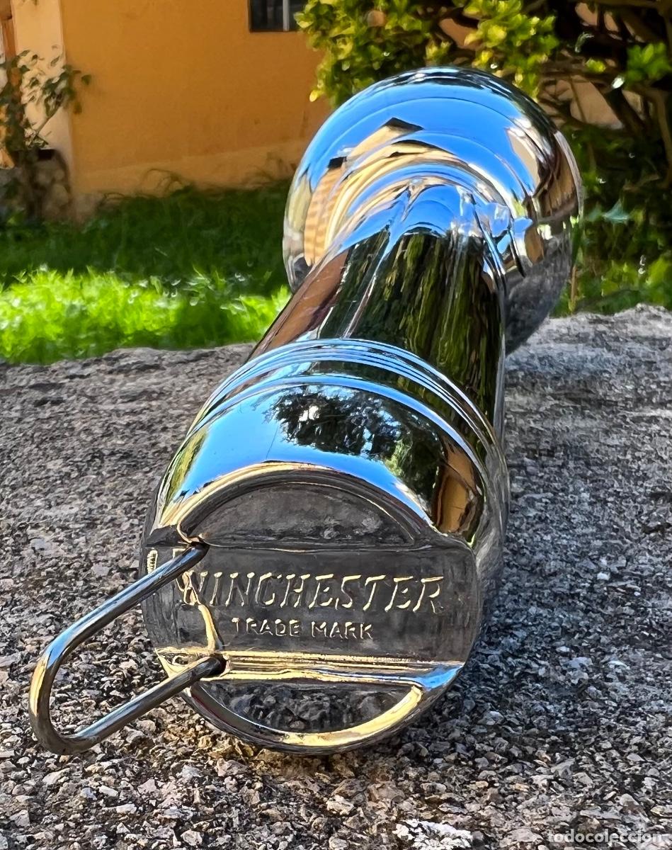 Antig&uuml;edades: Gran linterna cromada marca Winchester - 26 cms. de longitud - Foto 4