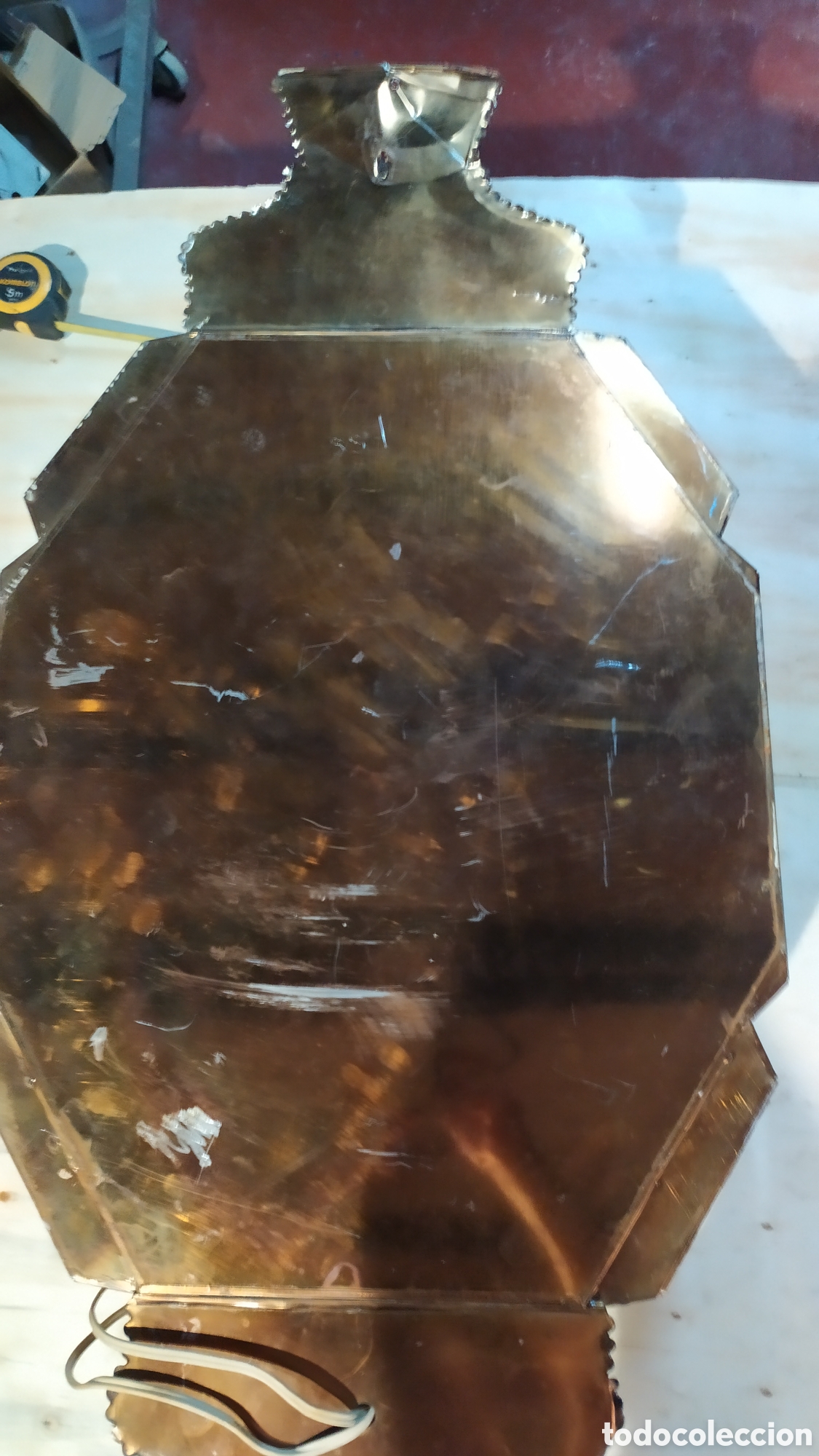 Antig&uuml;edades: FAROL DE CRISTAL Y LAT&Oacute;N PARA REPARAR - Foto 22