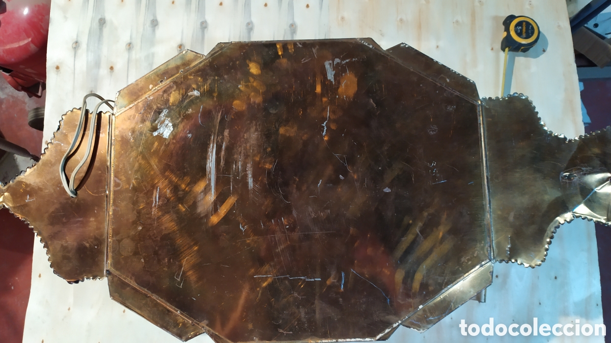 Antig&uuml;edades: FAROL DE CRISTAL Y LAT&Oacute;N PARA REPARAR - Foto 23