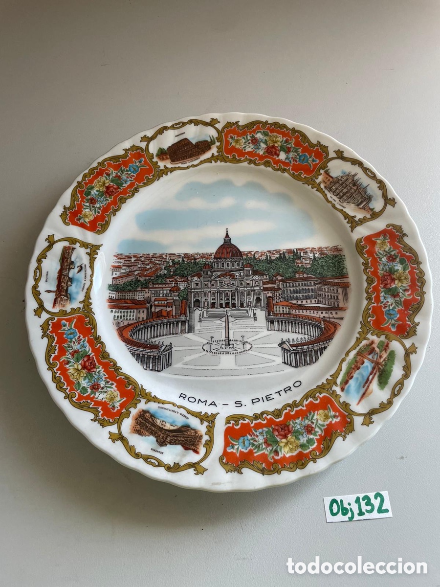 Antig&uuml;edades: Plato porcelana roma - Foto 1