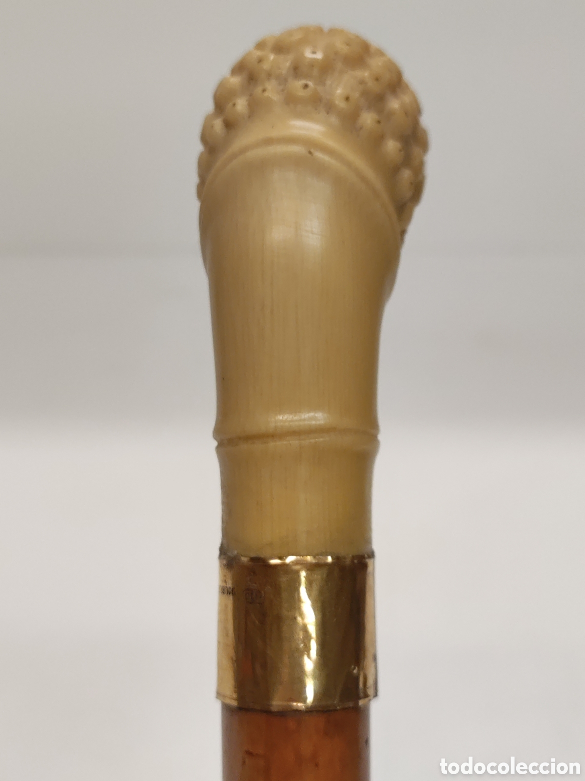 Antig&uuml;edades: Bast&oacute;n Malaca Oro Double - Foto 4
