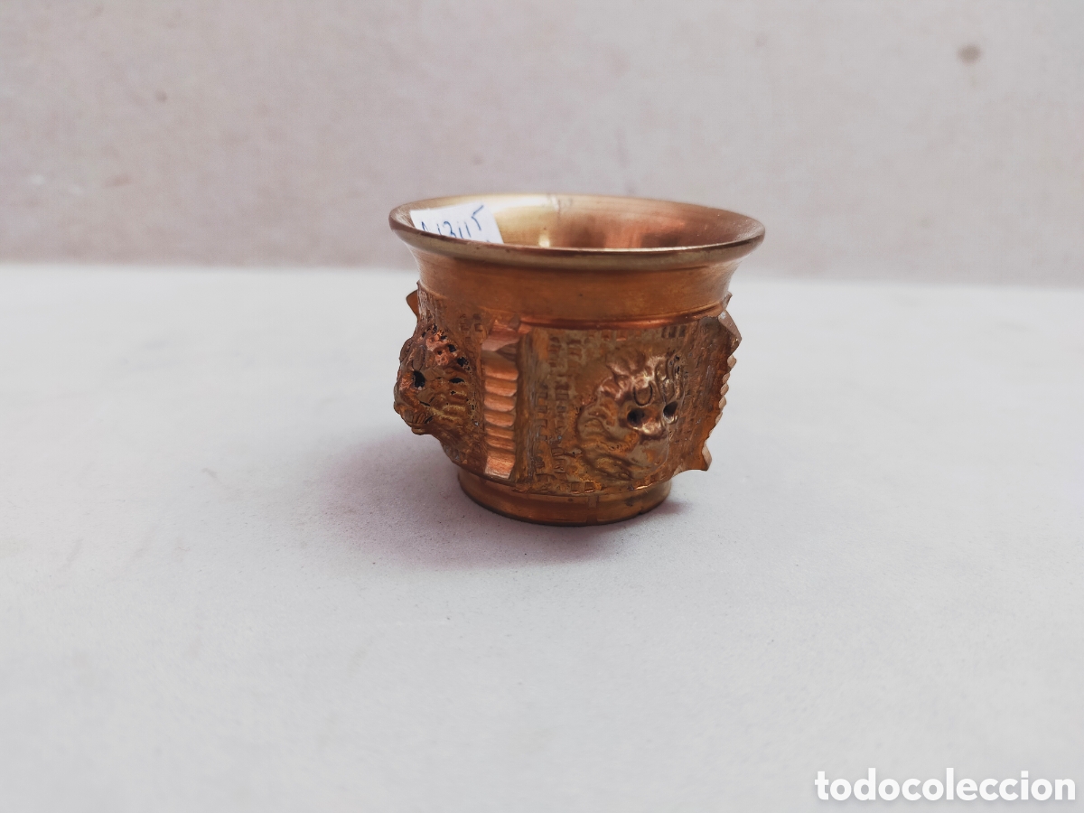 Antig&uuml;edades: MORTERO O ALMIREZ MINIATURA DE BRONCE. - Foto 4
