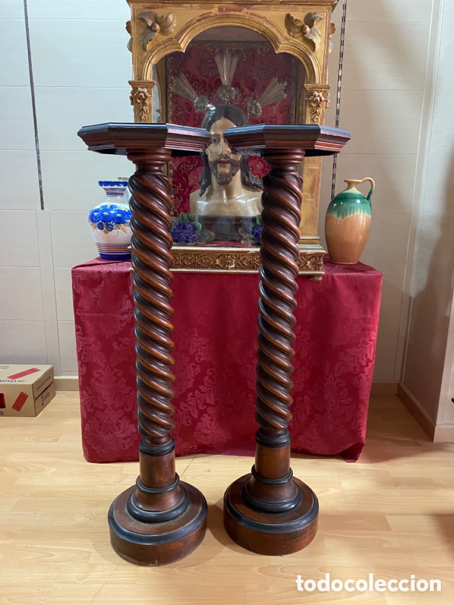 Antig&uuml;edades: Pareja de columnas salom&oacute;nicas - Foto 1