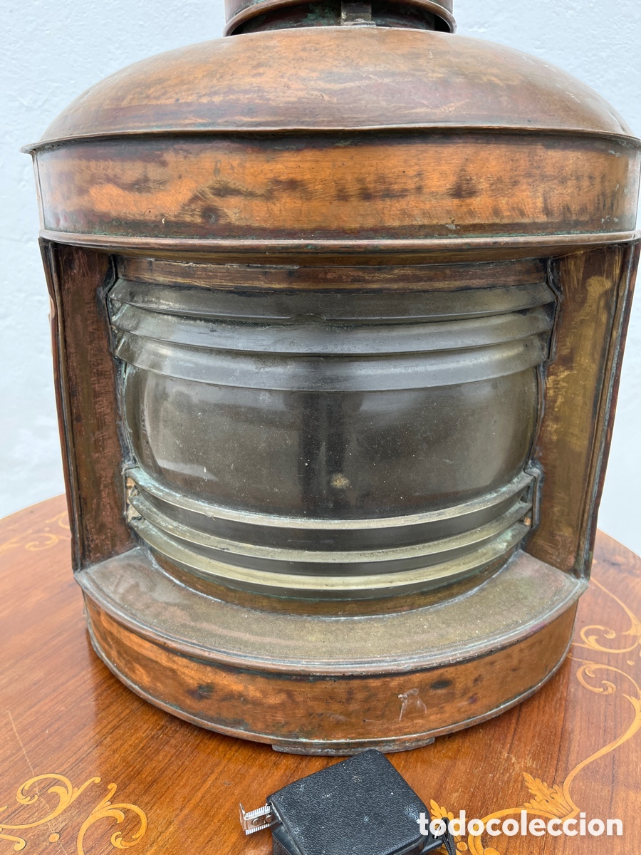 Antig&uuml;edades: Farol barco siglo XIX grande - Foto 2