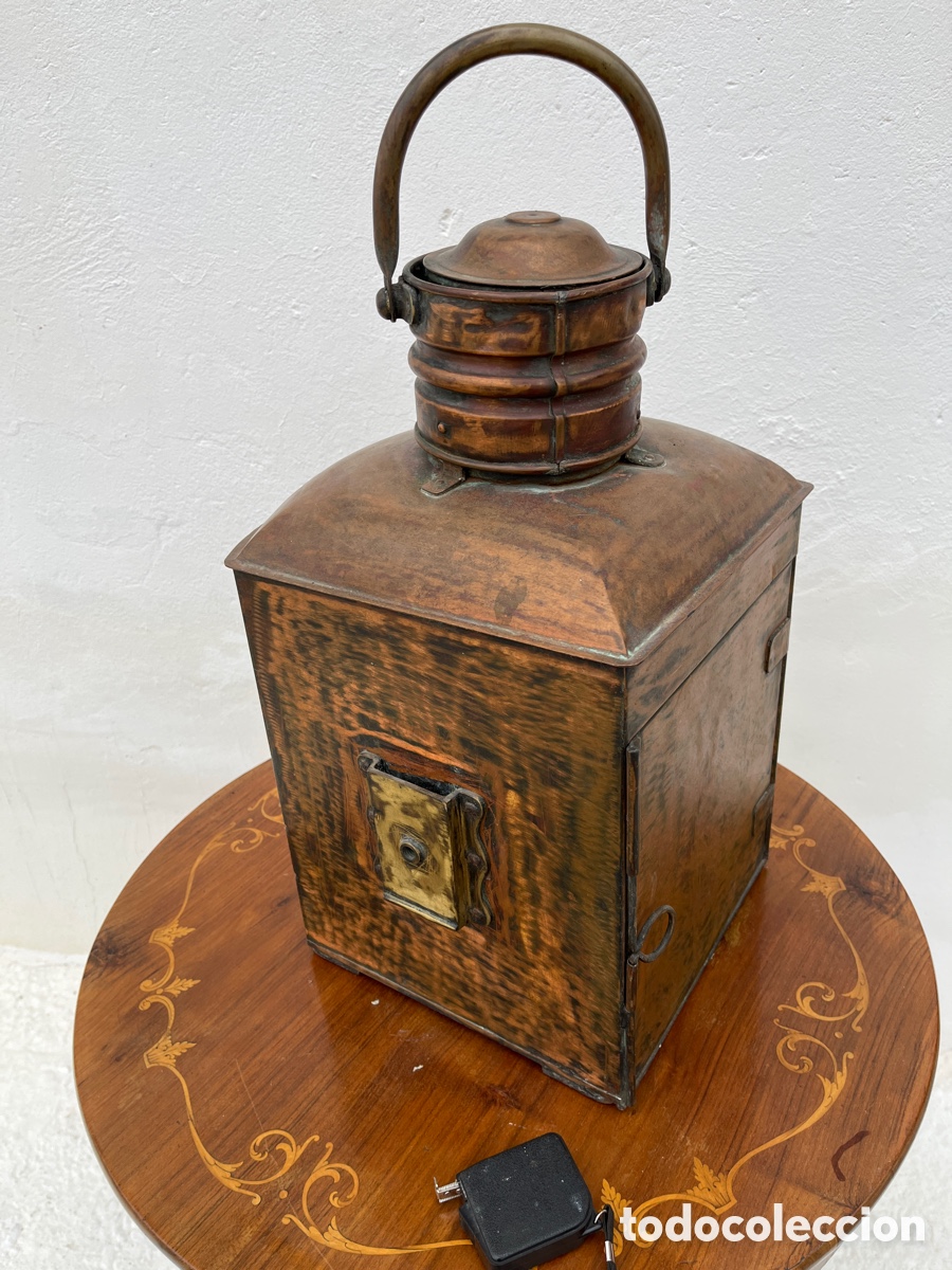 Antig&uuml;edades: Farol barco siglo XIX grande - Foto 3