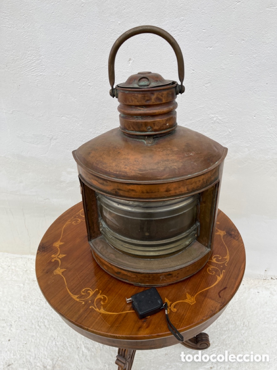 Antig&uuml;edades: Farol barco siglo XIX grande - Foto 1