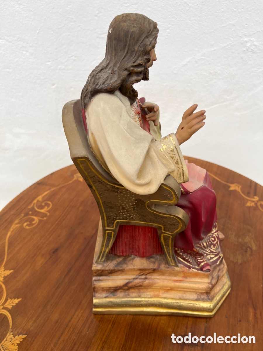 Antig&uuml;edades: Sagrado coraz&oacute;n pasta de estuco, bonito - Foto 2