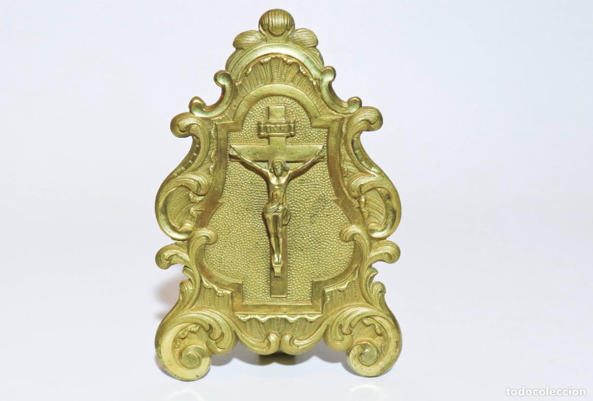 Antig&uuml;edades: ANTIGUO PORTAPAZ DE BRONCE - Foto 1