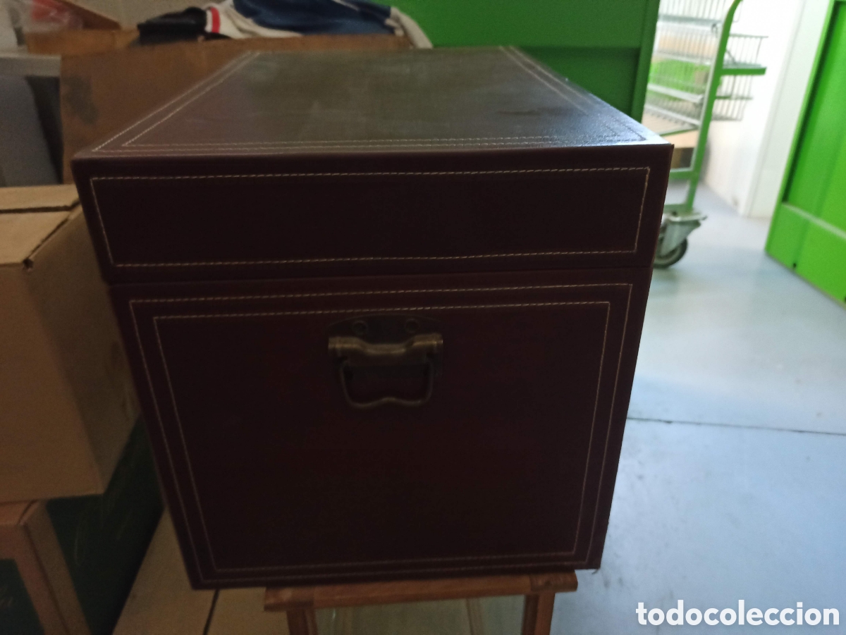 Antig&uuml;edades: Ba&uacute;l forrado de piel exterior einterior - Foto 4