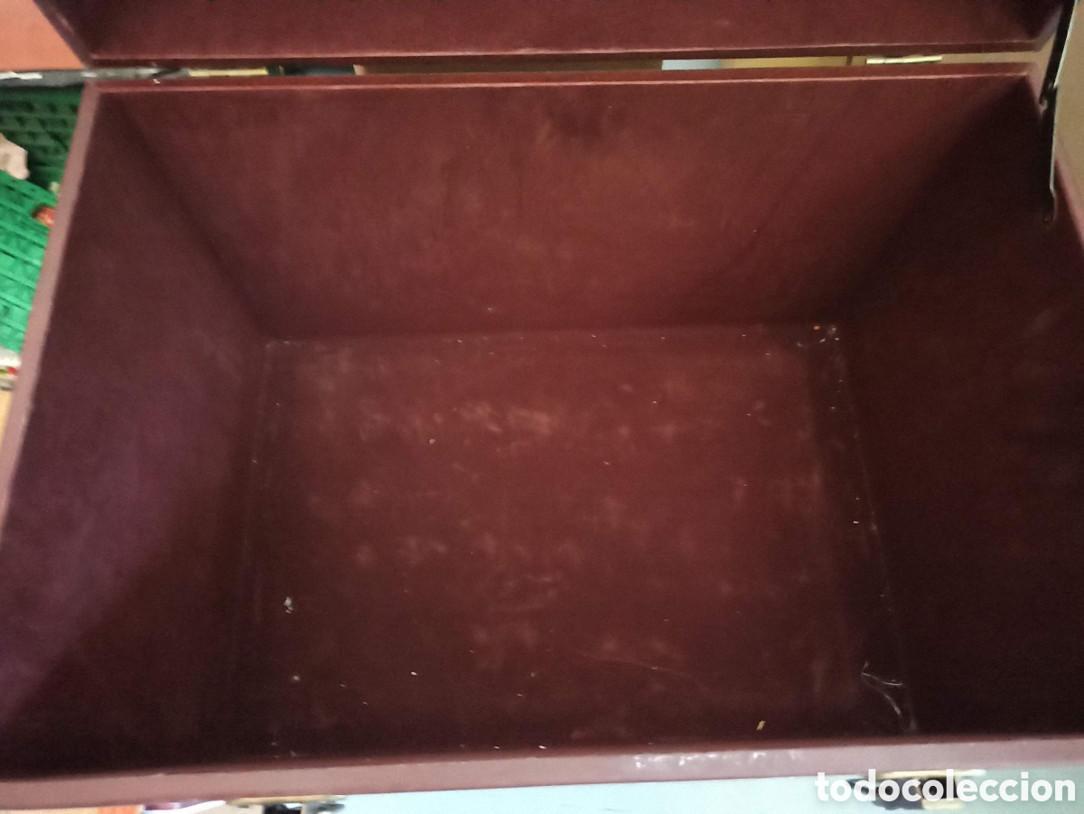 Antig&uuml;edades: Ba&uacute;l forrado de piel exterior einterior - Foto 6