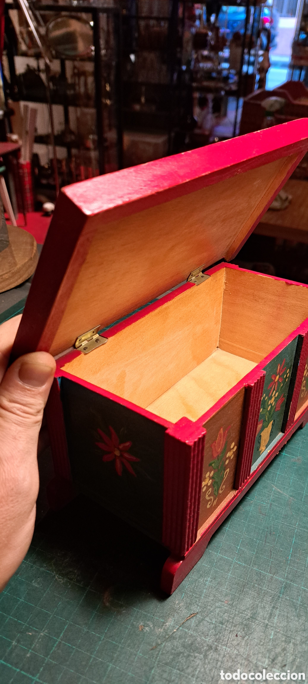 Antig&uuml;edades: Caja madera ba&uacute;l antiguo - Foto 13