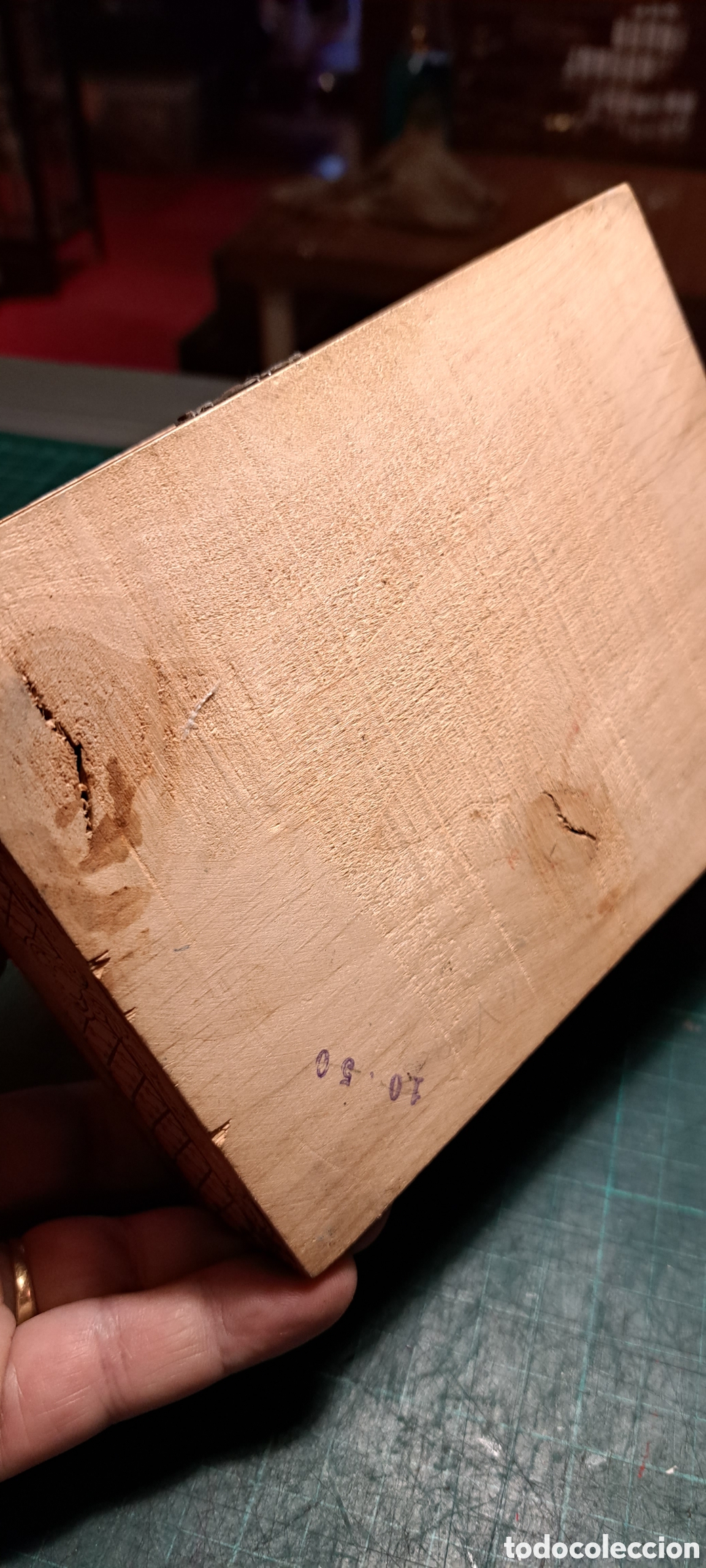 Antig&uuml;edades: Caja madera antigua pintada - Foto 7