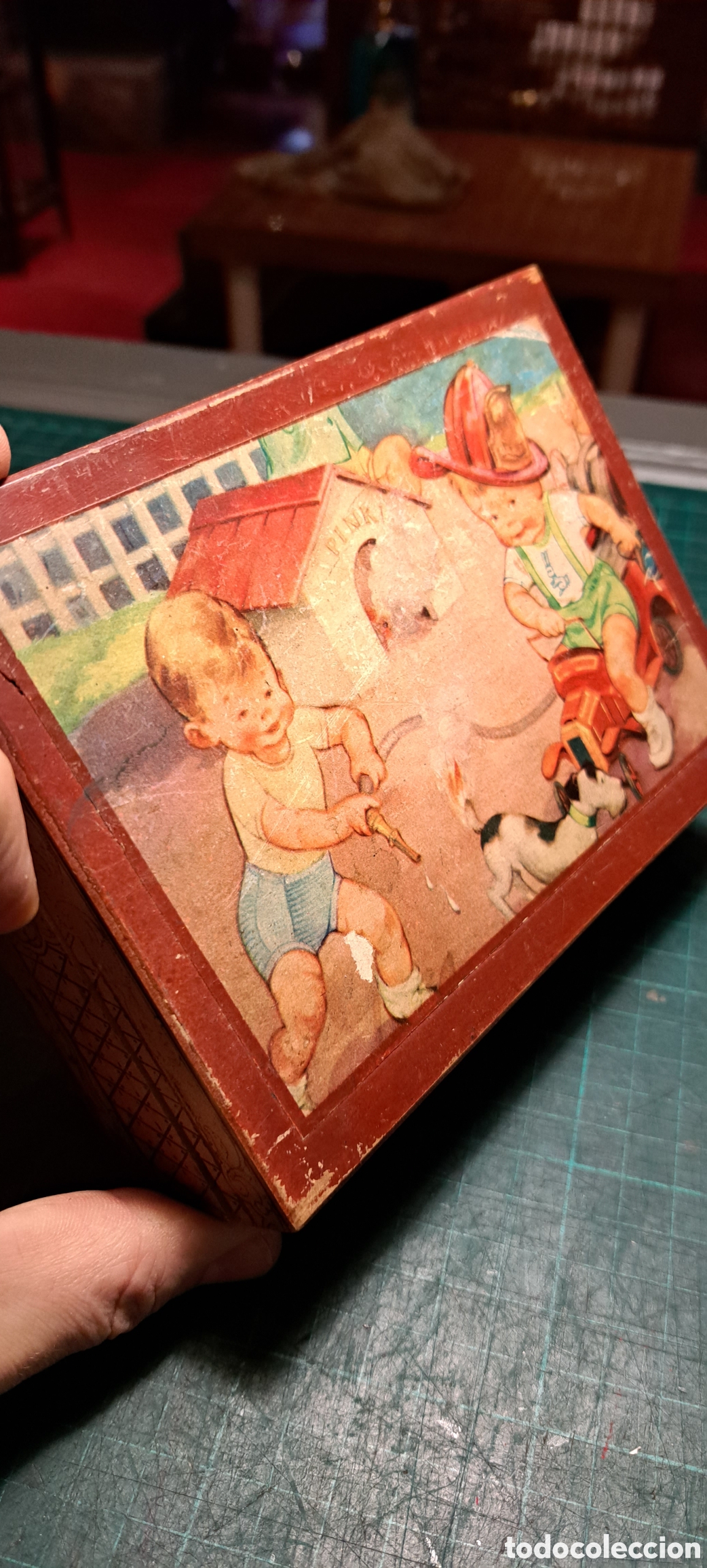 Antig&uuml;edades: Caja madera antigua pintada - Foto 9