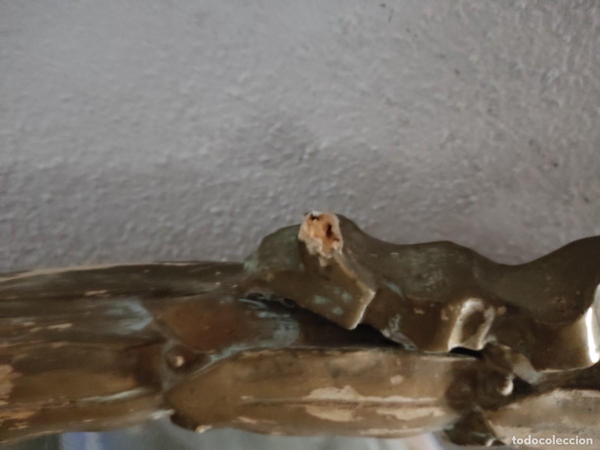 Antig&uuml;edades: Espejo de madera policromada antiguo - Foto 9