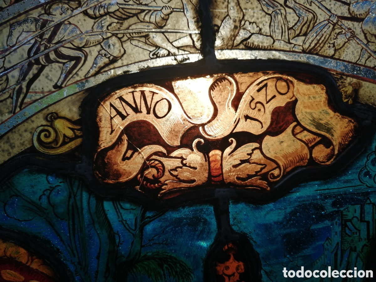 Antig&uuml;edades: Vidriera antigua 1520 - Foto 3