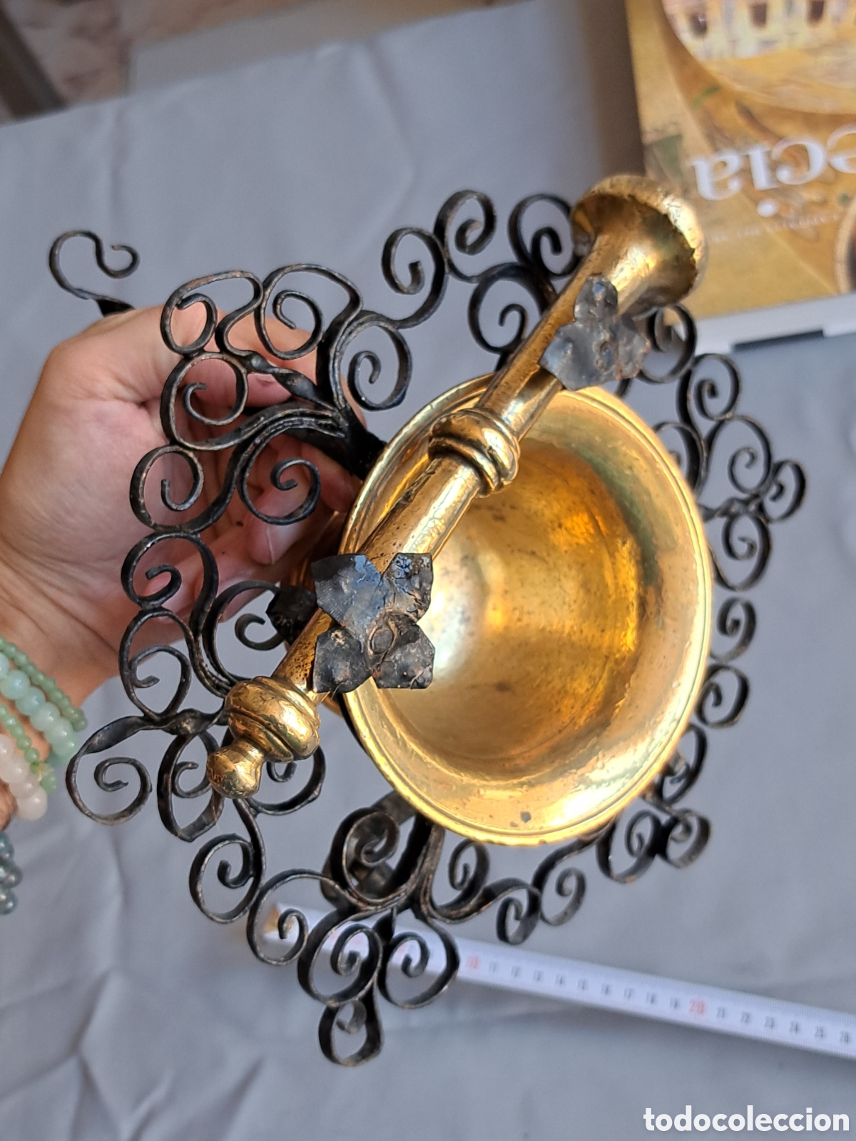 Antig&uuml;edades: Soporte de almirez, solo el soporte - Foto 3