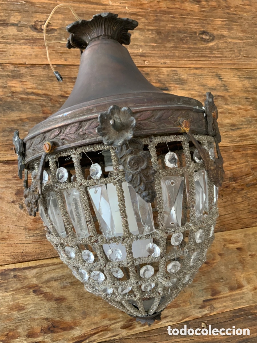 Antig&uuml;edades: L&Aacute;MPARA DE TECHO tipo farol - Foto 3