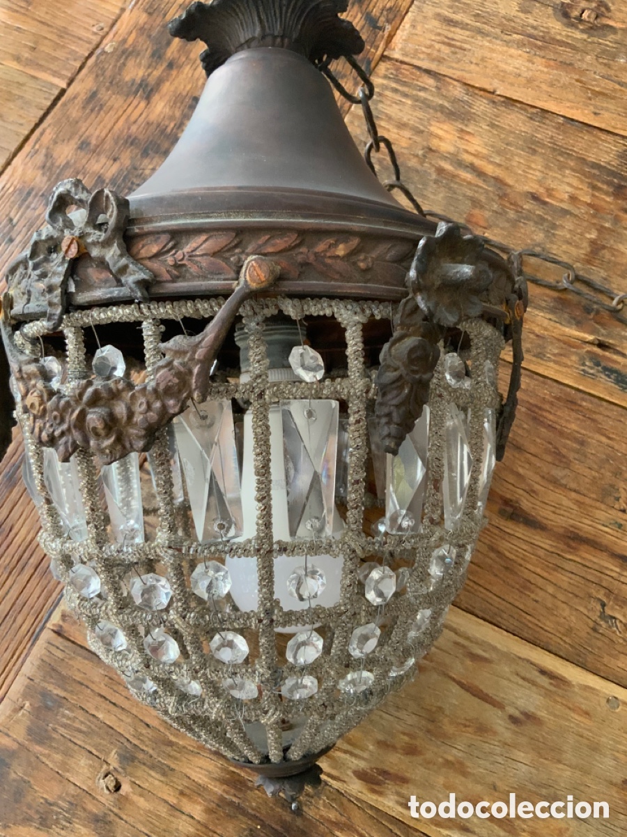 Antig&uuml;edades: L&Aacute;MPARA DE TECHO tipo farol - Foto 4