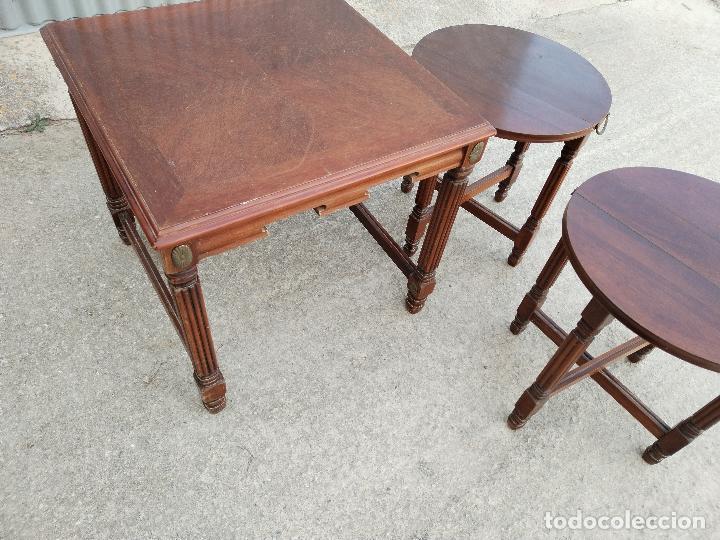 Antig&uuml;edades: set 3 mesitas auxiliares - Foto 2
