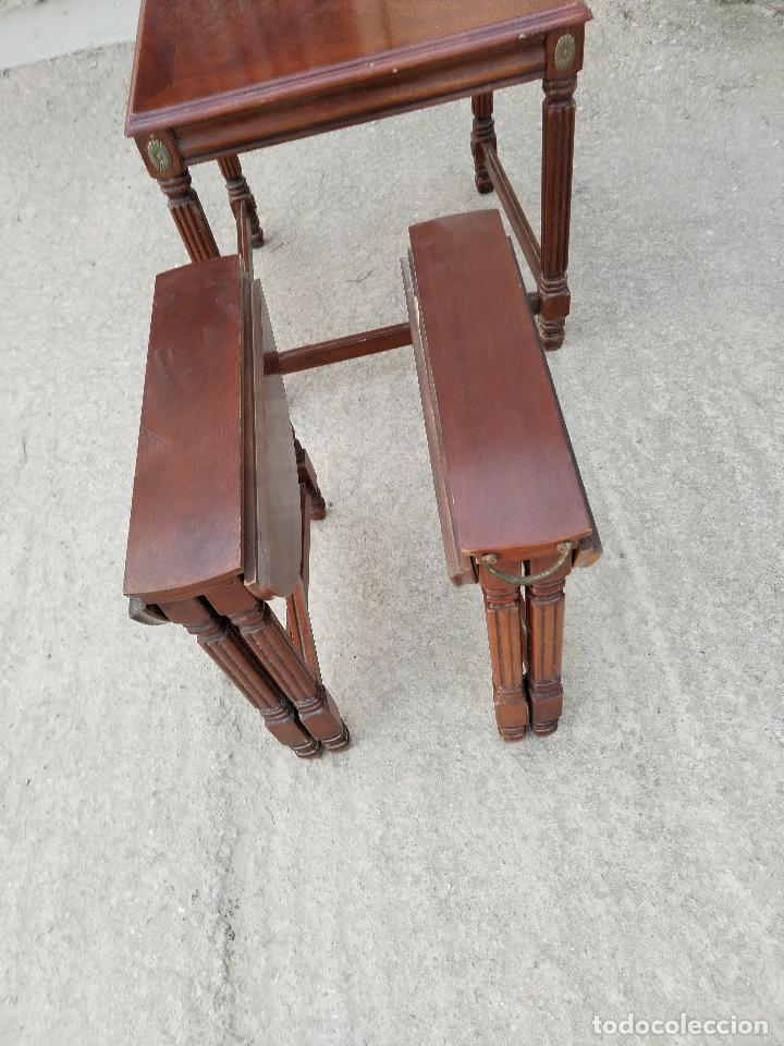 Antig&uuml;edades: set 3 mesitas auxiliares - Foto 4