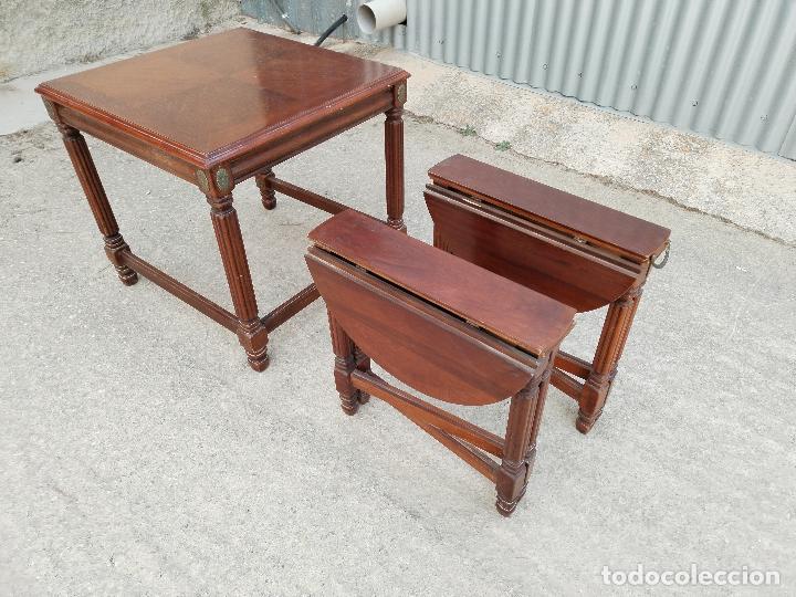 Antig&uuml;edades: set 3 mesitas auxiliares - Foto 10