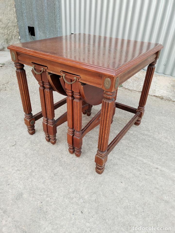 Antig&uuml;edades: set 3 mesitas auxiliares - Foto 1