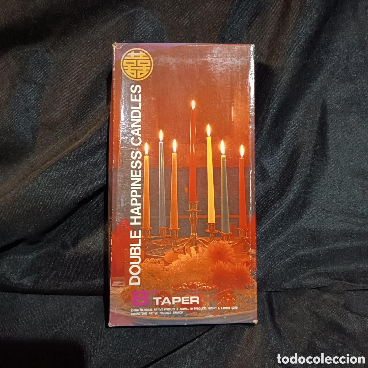 Antig&uuml;edades: ANTIGUA CAJA 6 VELAS DE CERA