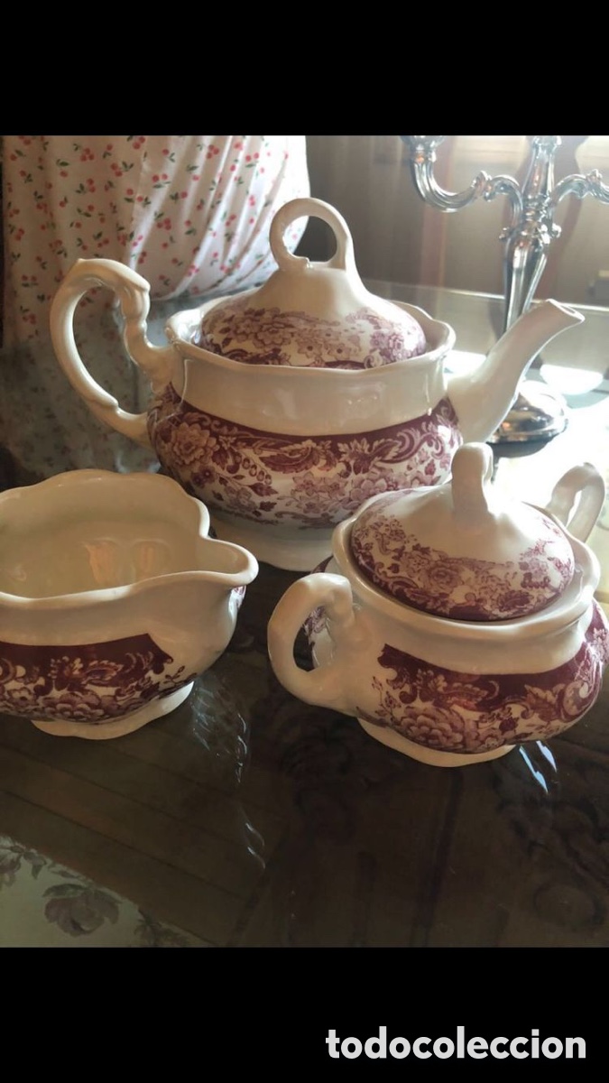 Antig&uuml;edades: Cafetera/tetera lechera azucarero La Cartuja - Foto 1