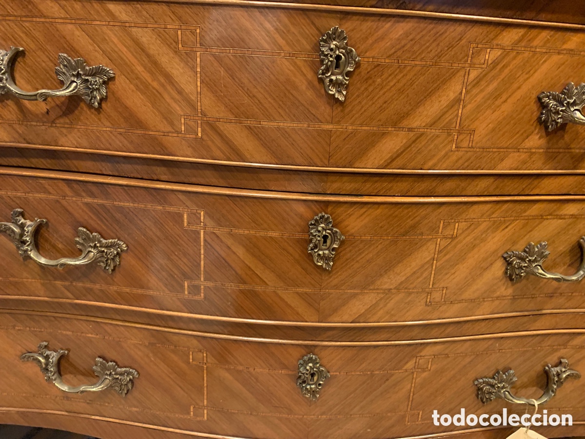 Antig&uuml;edades: C&oacute;moda francesa marqueter&iacute;a - Foto 2
