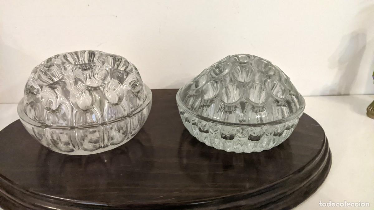 Antig&uuml;edades: JARRON PIQUE DE FLEURS VIOLETEROS CRISTAL - Foto 3