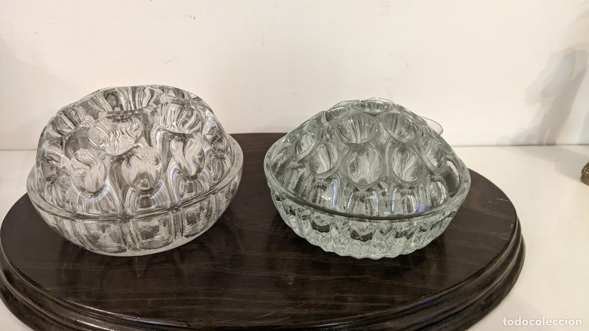 Antig&uuml;edades: JARRON PIQUE DE FLEURS VIOLETEROS CRISTAL - Foto 5