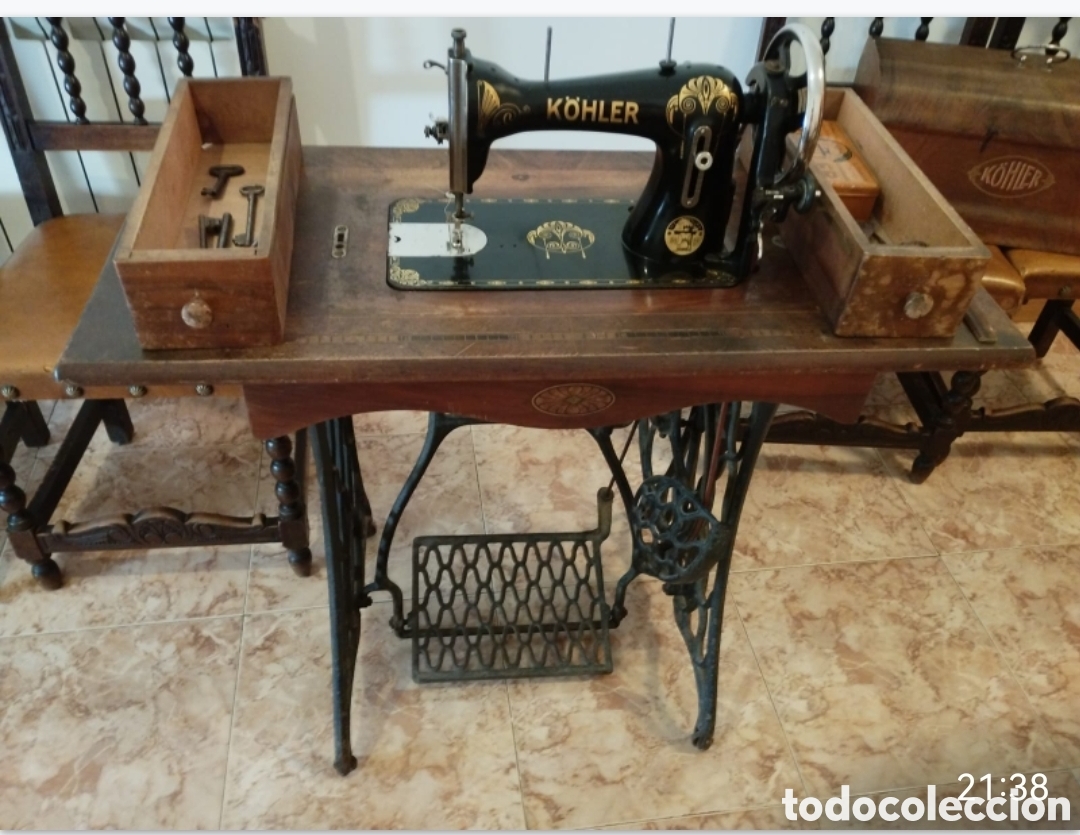 Antig&uuml;edades: M&agrave;quina de coser k&ouml;hler - Foto 2