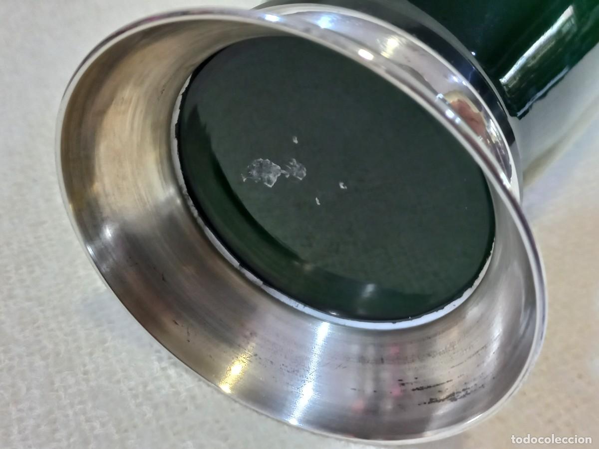 Antig&uuml;edades: JARR&Oacute;N-OPALINA (verde) flores-pie plata - Foto 11