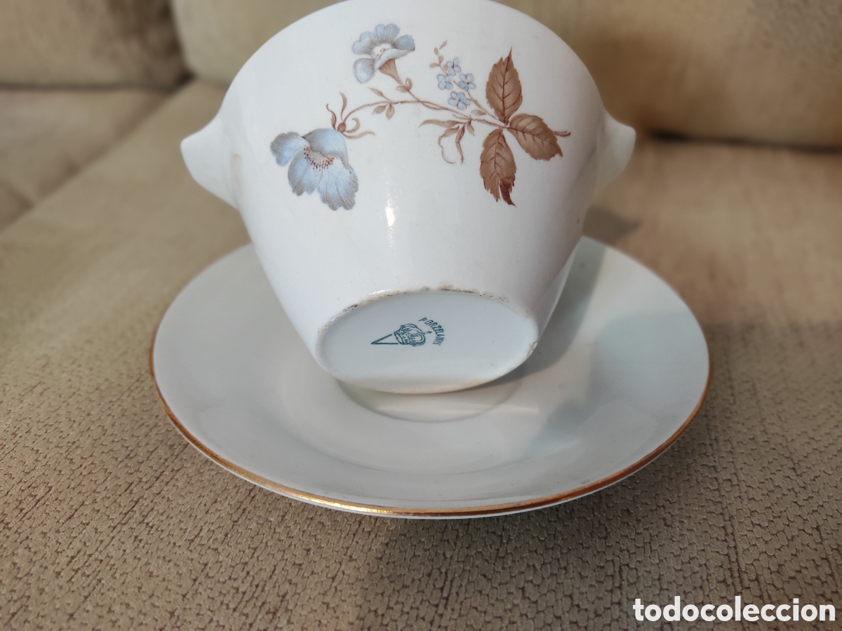 Antig&uuml;edades: Vajilla porcelana decorada - Foto 5