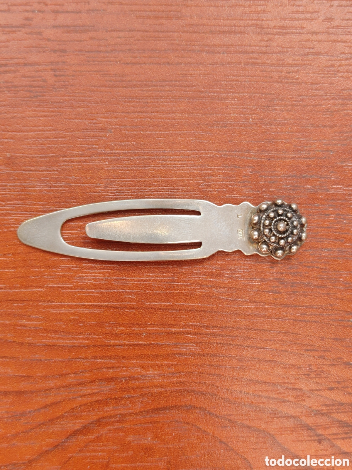 Antig&uuml;edades: Marcapajinas en plata con boton charro. - Foto 1