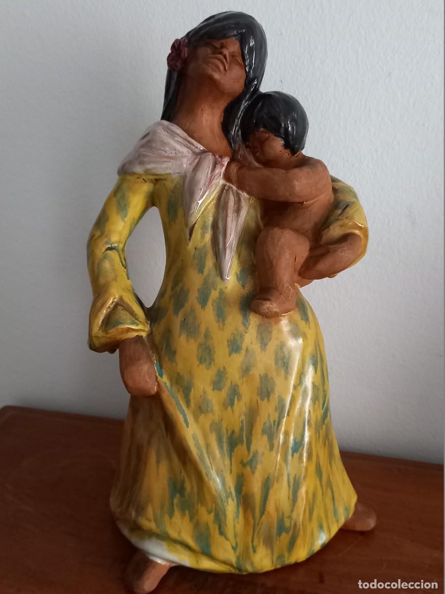Antig&uuml;edades: MATERNIDAD EN BARRO. MIDE: 315 CM DE ALTA - Foto 1