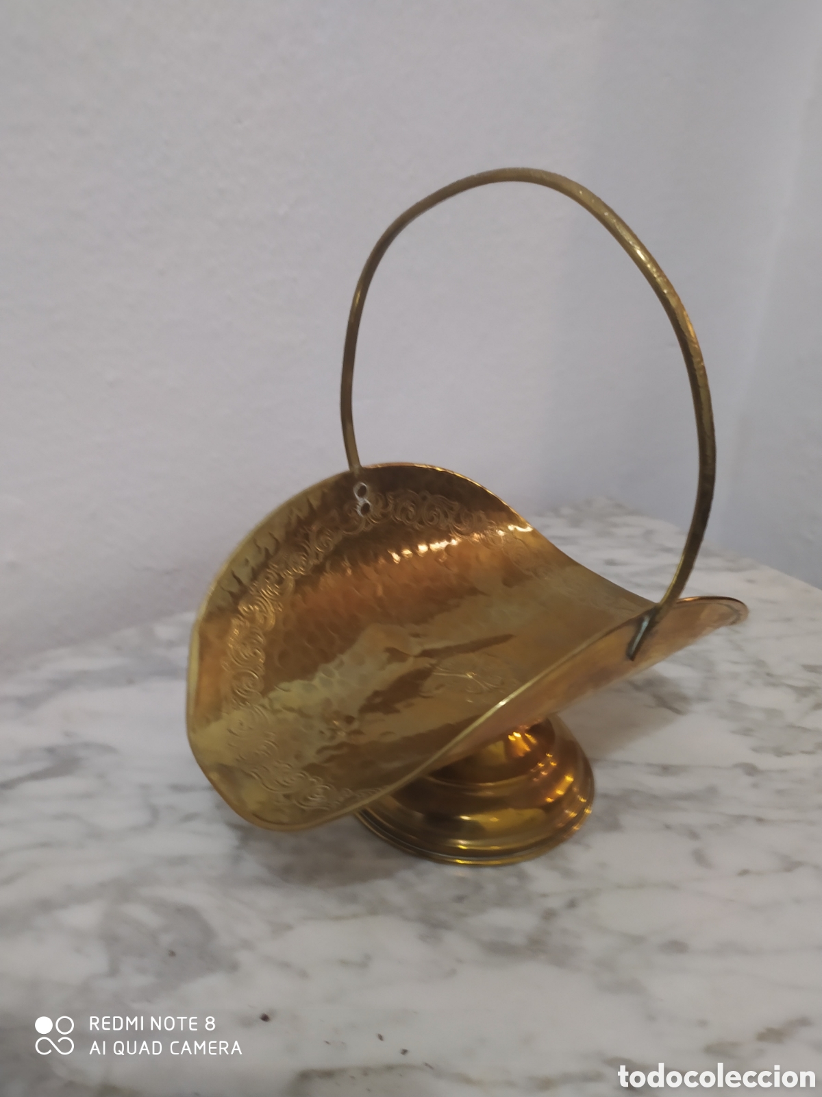 Antig&uuml;edades: Cesta de Bronce centro de mesa - Foto 2