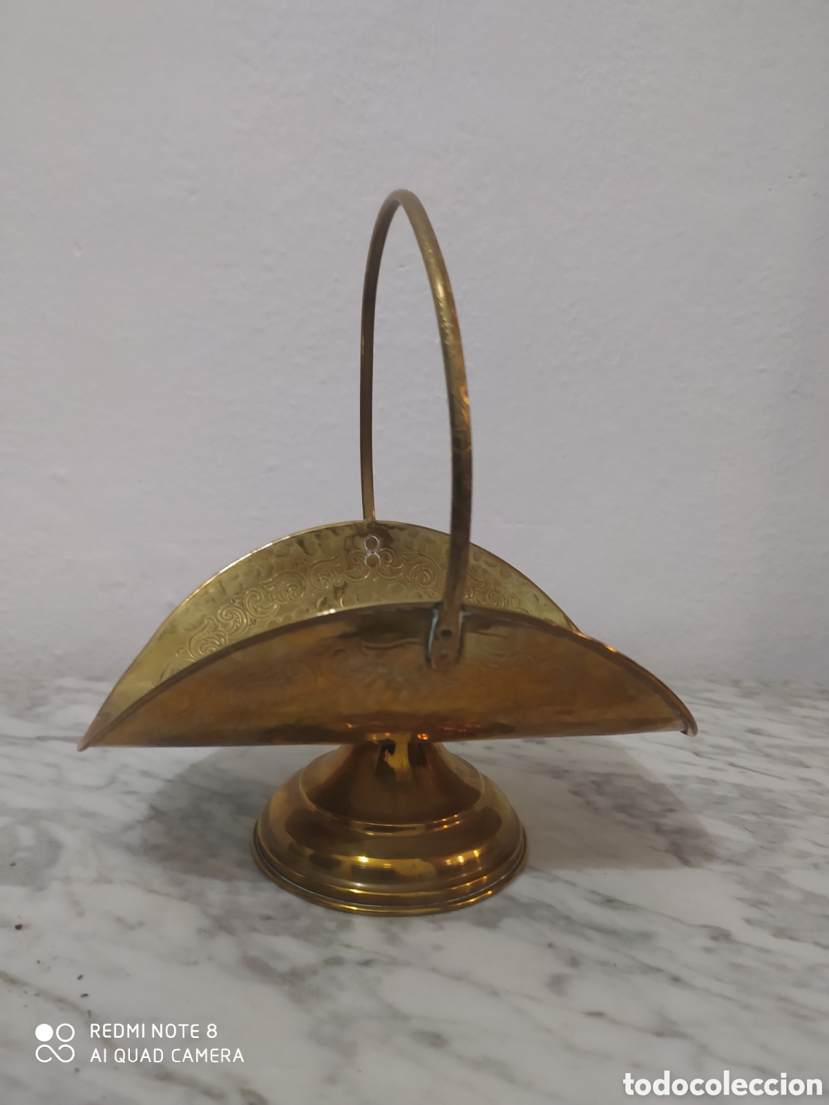 Antig&uuml;edades: Cesta de Bronce centro de mesa - Foto 3