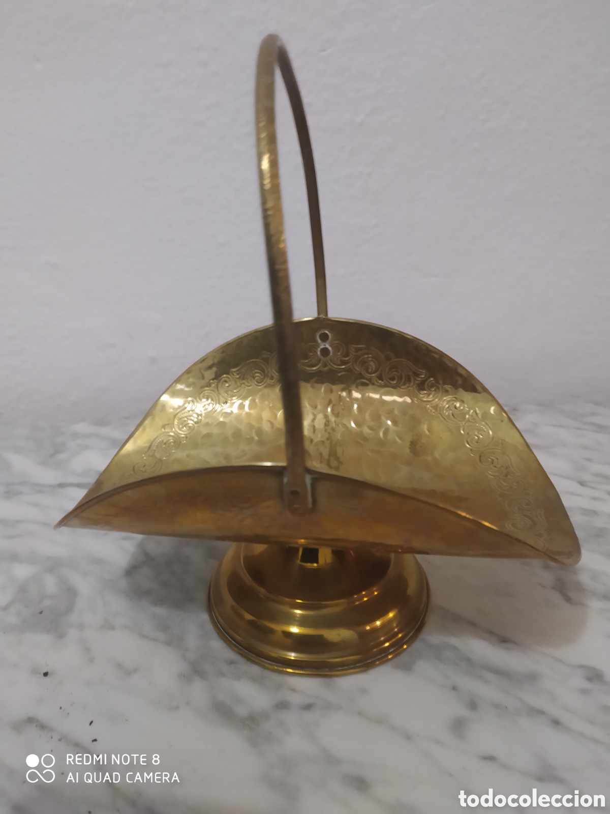 Antig&uuml;edades: Cesta de Bronce centro de mesa - Foto 1