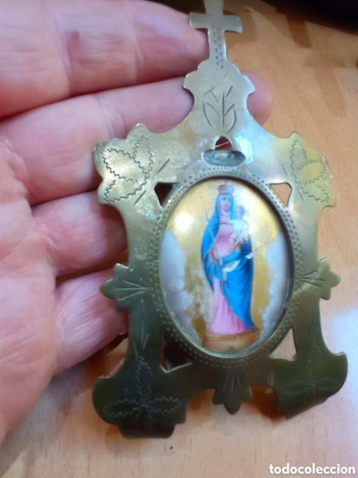 Antig&uuml;edades: Antiguo esmalte VIRGEN DEL PILAR - Foto 6