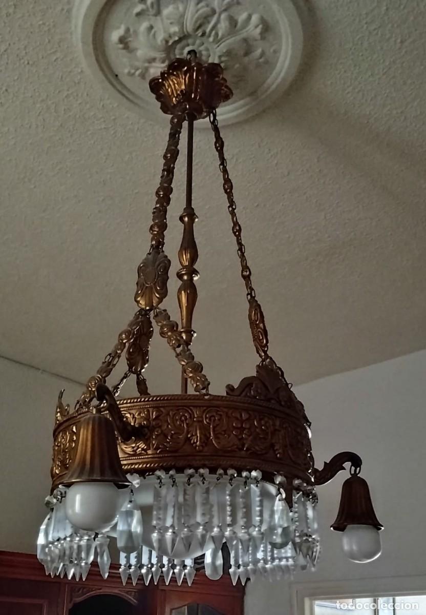 antigua lámpara de techo estilo art deco con ca - Compra venta en  todocoleccion