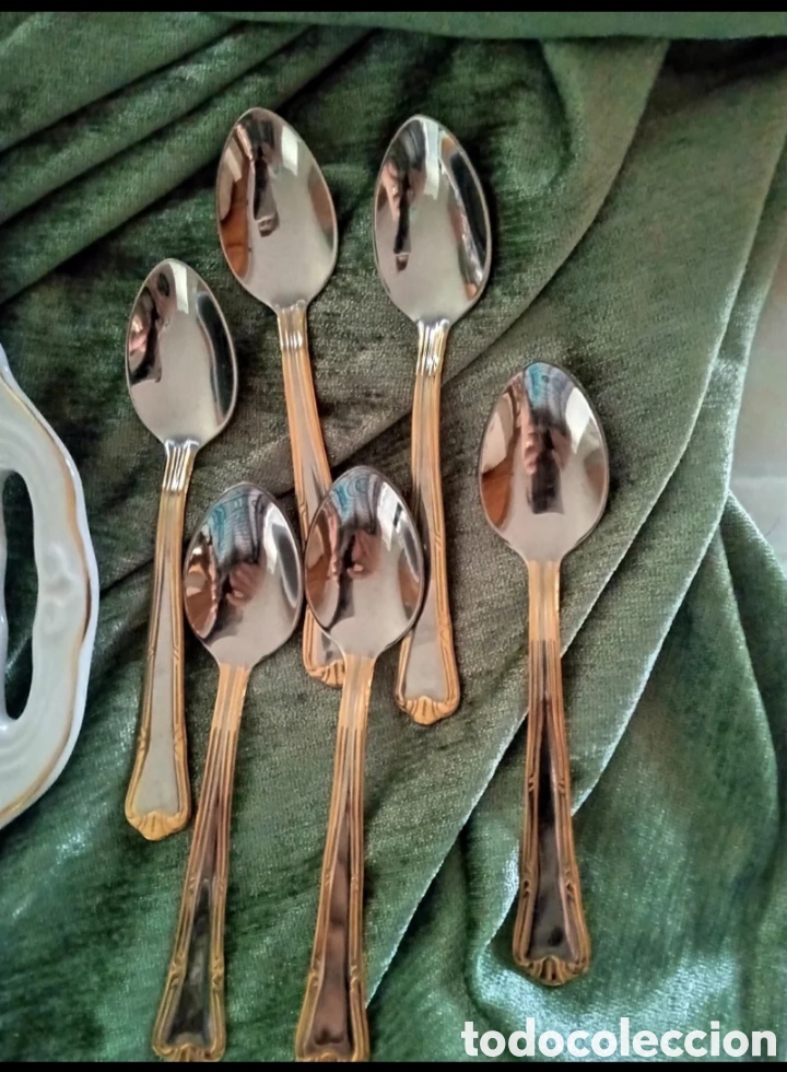 Antig&uuml;edades: Bandeja porcelana con cubiertos - Foto 5