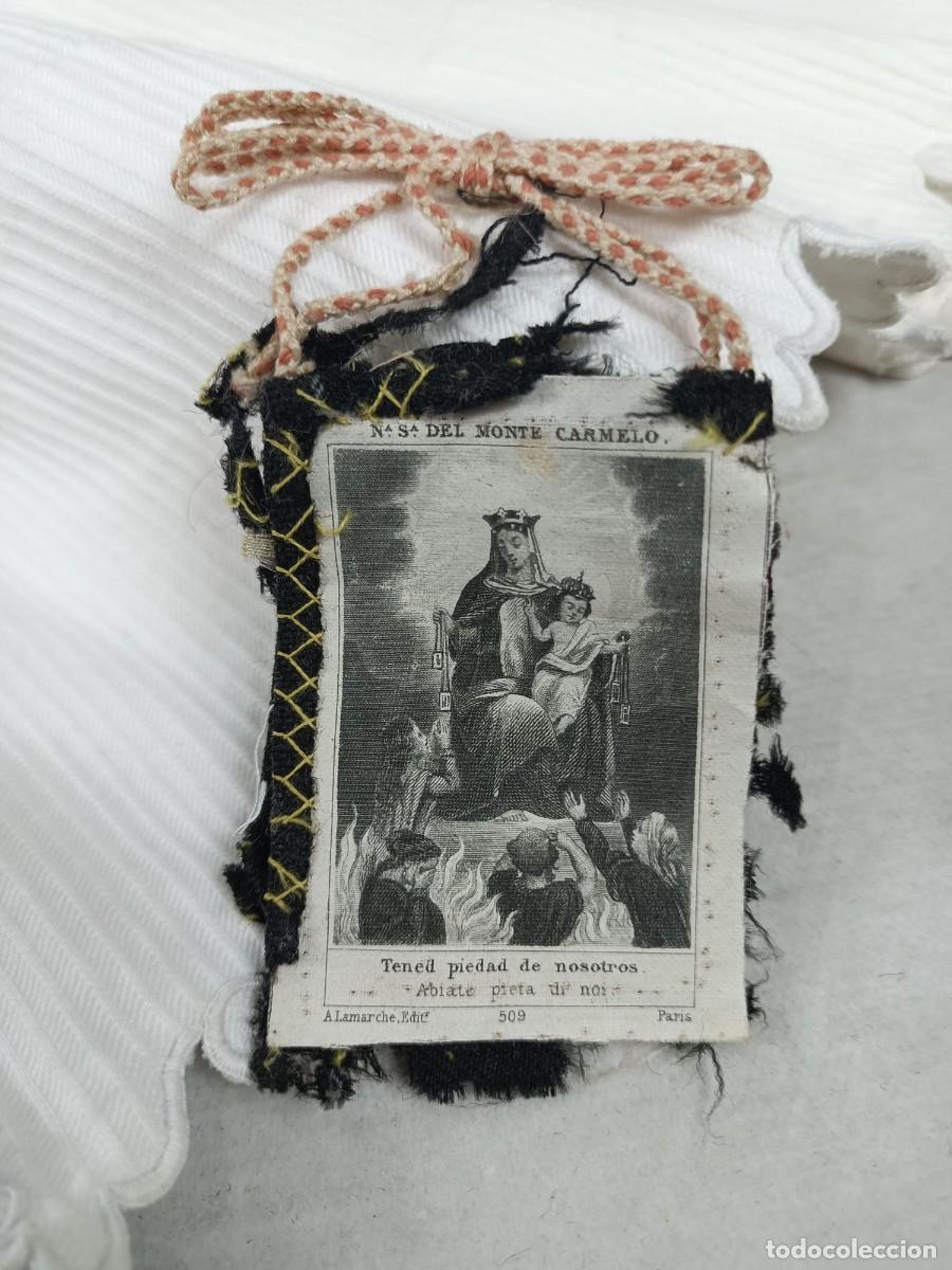 Antig&uuml;edades: ESCAPULARIO N&ordf; S&ordf; DEL MONTE CARMELO - Foto 2